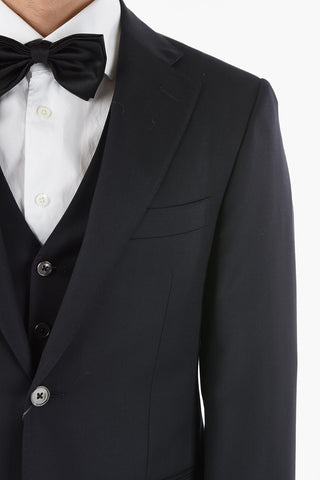 virgin wool CERIM. ACADEMY no hem 3 piece waistcoat suit