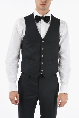 virgin wool CERIM. ACADEMY no hem 3 piece waistcoat suit