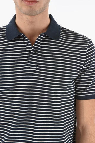 PENN-RICH Striped 2-Button Polo Shirt