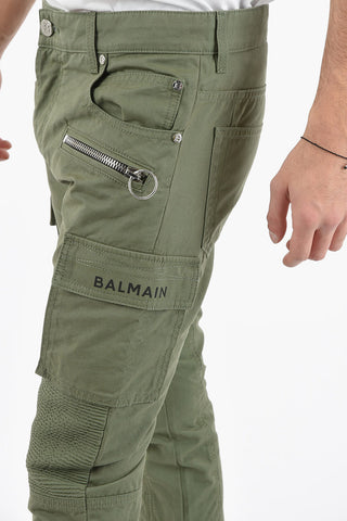 Biker Detail Cotton Cargo Pants