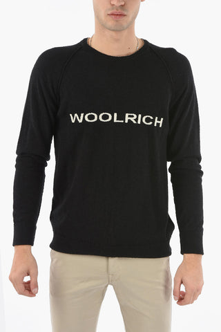 Contrasting Embroidered Logo Crew-Neck Sweater