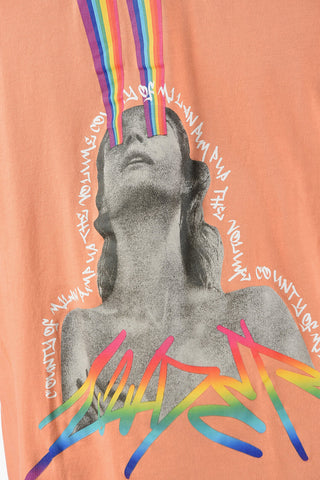Crew Neck LOUDER Printed T-Shirt