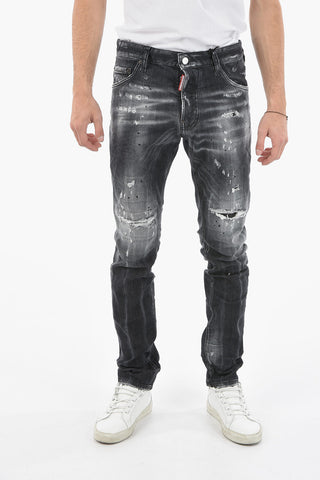 Jeans COOL GUY a Gamba Dritta con Effetto Distressed 17cm