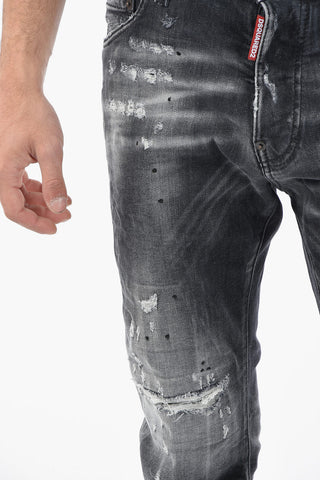 Jeans COOL GUY a Gamba Dritta con Effetto Distressed 17cm