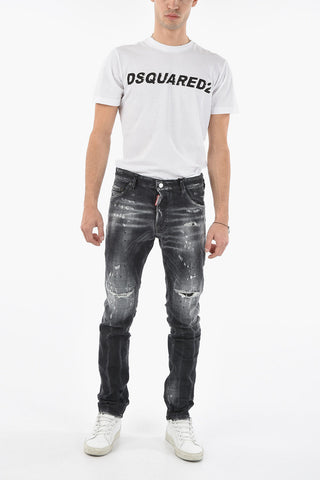 Jeans COOL GUY a Gamba Dritta con Effetto Distressed 17cm