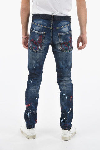 Jeans COOL GUY con Motivo Schizzi di Vernice 15cm