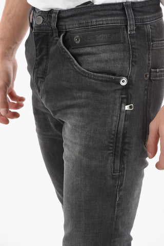 Stretch Denim Skinny Fit Jeans 16cm
