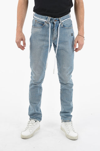 17 cm Jeans Slim Fit Stampati Medium Wash