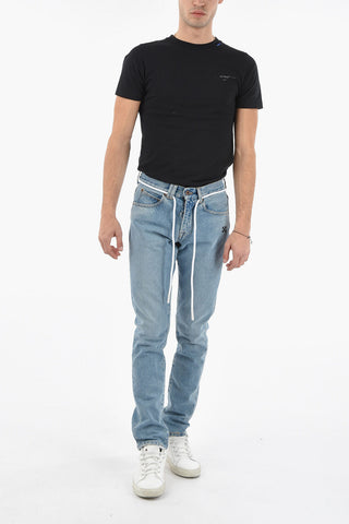 17 cm Jeans Slim Fit Stampati Medium Wash