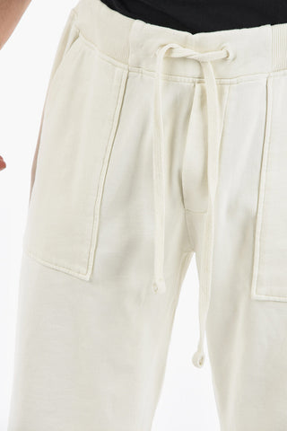 Shorts in Felpa a 3 Tasche con Elastico in Vita
