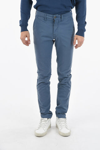 PENN-RICH Slim Fit Chino Pants with Visible Stitching