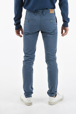 PENN-RICH Slim Fit Chino Pants with Visible Stitching