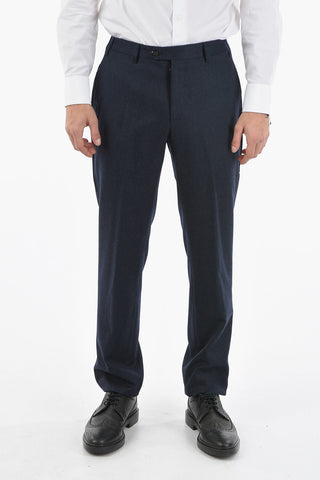 Wool Elegant Trousers with Front Tab