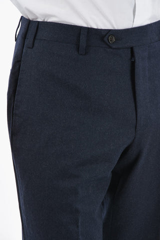 Wool Elegant Trousers with Front Tab