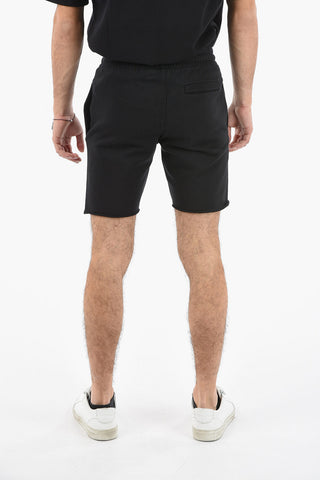 Shorts in Felpa con Logo a Contrasto