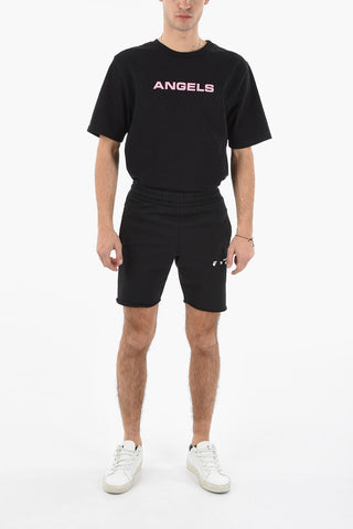 Shorts in Felpa con Logo a Contrasto