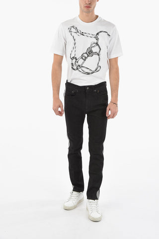 Contrasting Side Band Slim Fit Jeans 16cm