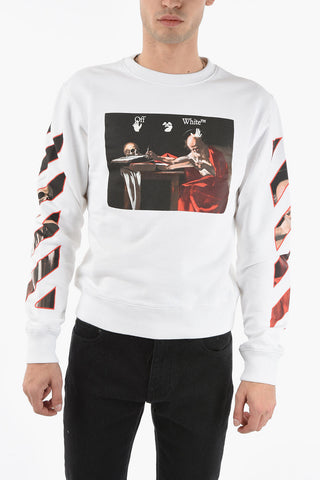 Crew Neck CARAVAGGIO Brushed Cotton Sweatshirt