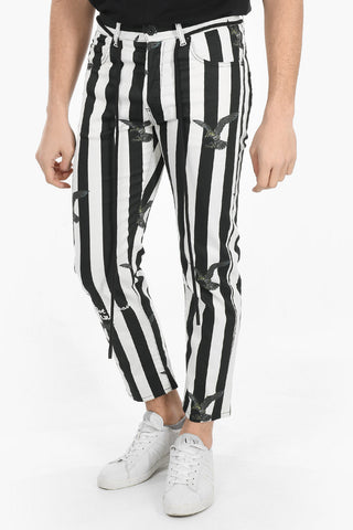 Rope Belt B&W STRIPED Slim Fit Denims 19cm