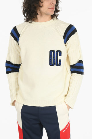 Pullover in Misto Lana SMALL OC con Logo in Applicazione 