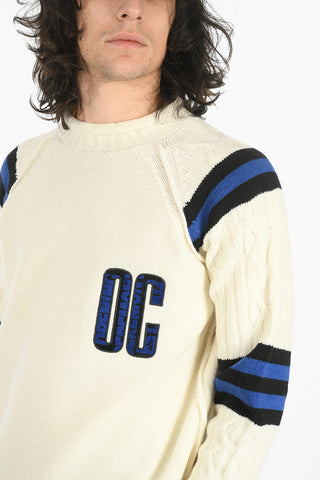Pullover in Misto Lana SMALL OC con Logo in Applicazione 