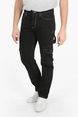 Cargo Jeans with Contrast-stitchings