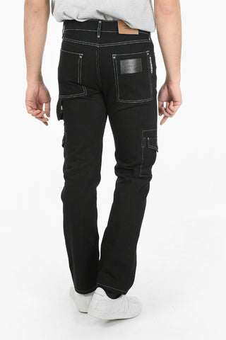 Cargo Jeans with Contrast-stitchings