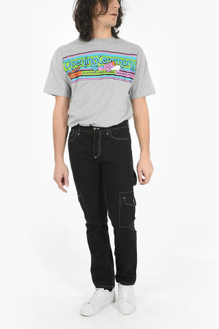 Cargo Jeans with Contrast-stitchings