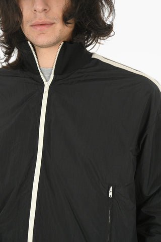 Bomber CURVED LOGO in Nylon con Bande a Contrasto