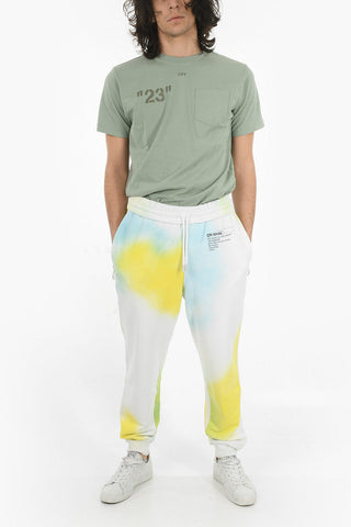 Zipped Pocket AIRBRUSH Cotton Sweatpants