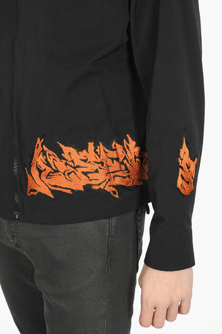Front Zipped NEEN HARRINGTON Embroidered Jacket