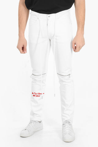 Zipped DO NOT REMOVE Slim Fit Denims