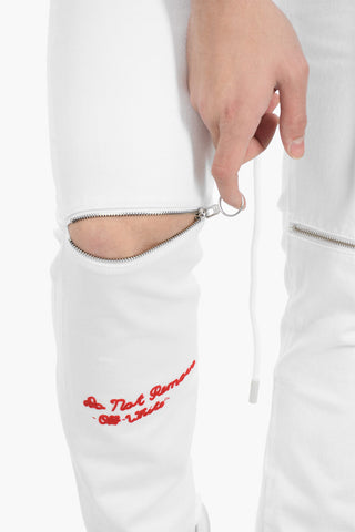 Zipped DO NOT REMOVE Slim Fit Denims