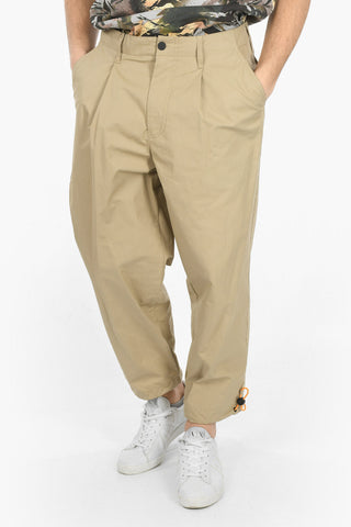 empori Single Pleated Chino Pants with Belt Loops