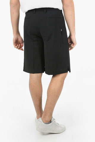 Shorts Sartoriali in Misto Lana a Due Pinces