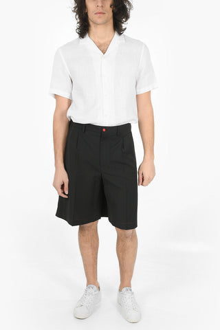 Shorts Sartoriali in Misto Lana a Due Pinces