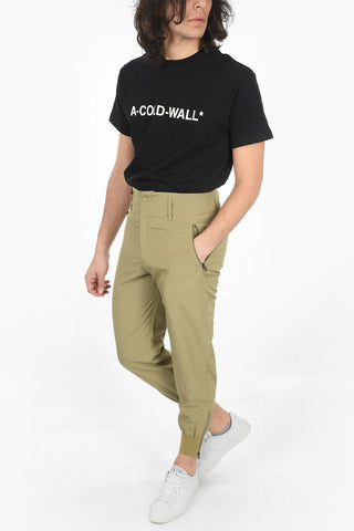 Linen Blend Pants With Cuffed Ankles