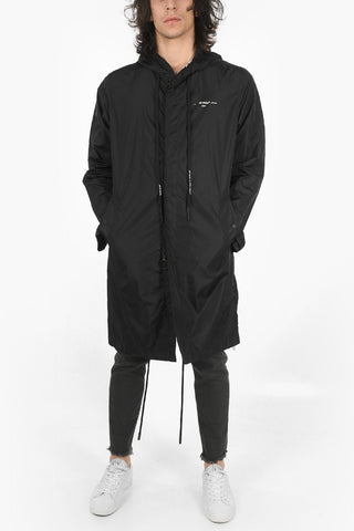 Printed Logo UNFINISHED Zipped Raincoat
