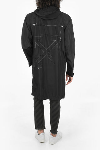 Printed Logo UNFINISHED Zipped Raincoat
