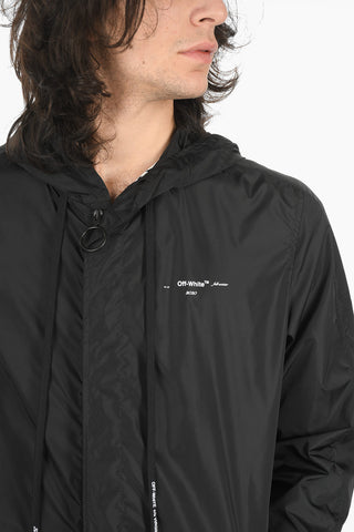 Printed Logo UNFINISHED Zipped Raincoat