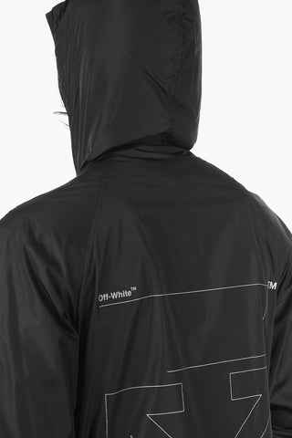 Printed Logo UNFINISHED Zipped Raincoat