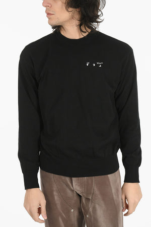 Maglia OW LOGO in Cotone con Dettaglio Cut-Out