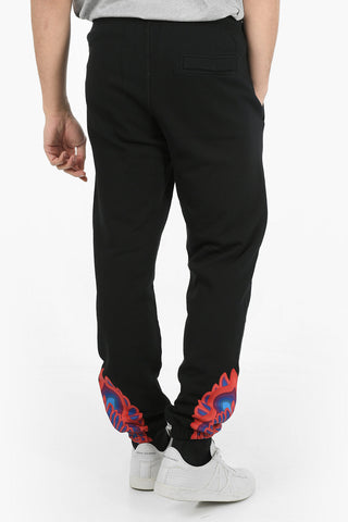 Printed Bottom CURVES WINGS Cotton Sweatpants