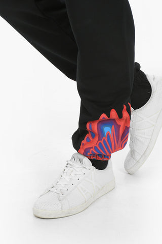 Printed Bottom CURVES WINGS Cotton Sweatpants