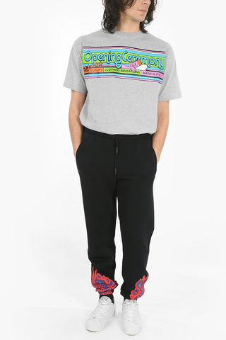 Printed Bottom CURVES WINGS Cotton Sweatpants