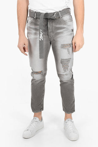 Belted DIRTY Slim Fit Denims 16cm