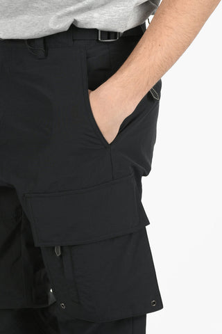 Nylon-blend Cargo Pants with Adjustable Waist