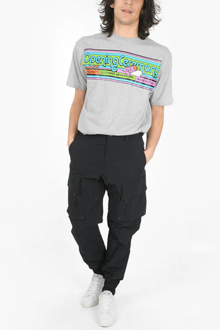 Nylon-blend Cargo Pants with Adjustable Waist
