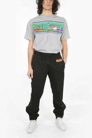 Side Logoed Band Cotton Blend Track Sweatpants