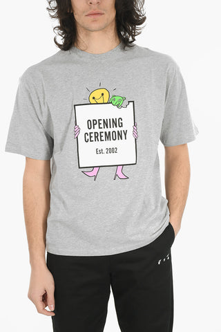 Crew Neck LIGHT BULB BOX Cotton T-Shirt